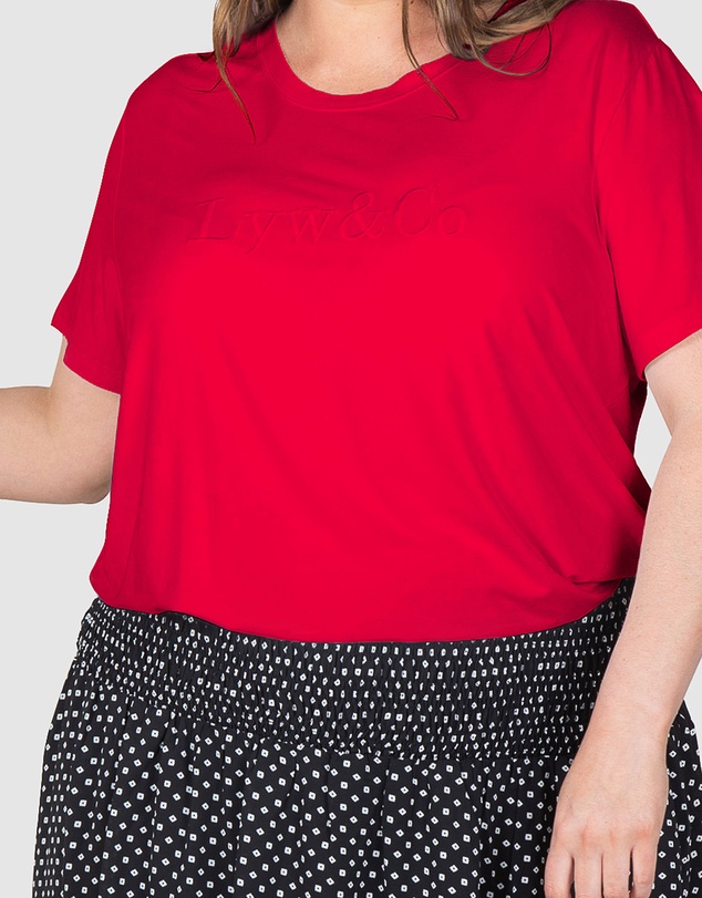 Love Your Wardrobe - Lyw & Co Embroidered Tee