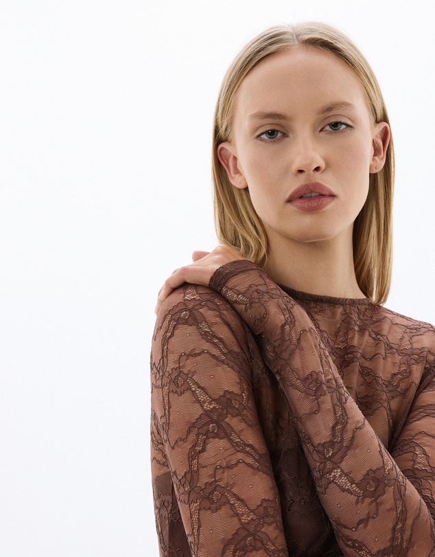 Dazie - Chai Spice Lace Mini Dress