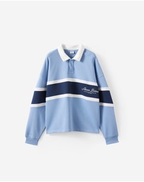 Cotton On - Cropped Fit Graphic Fleece Polo
