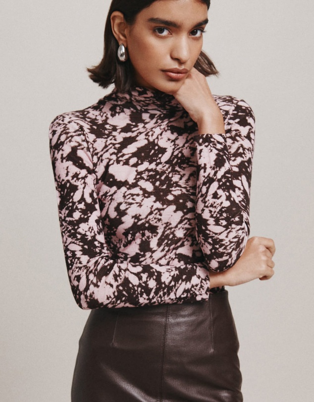 SABA - Truffle Wool Long Sleeve Top