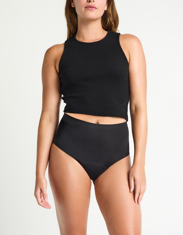 Modibodi - Seamfree Period Full Brief Moderate Absorbency Black
