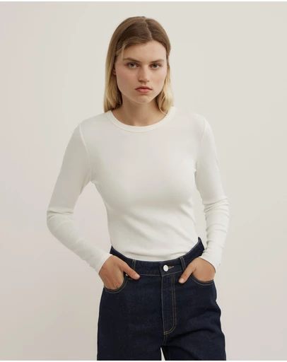 Witchery - Crew Rib Long Sleeve Top