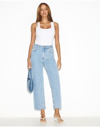 Dazie - Munich High Waisted Cropped Straight Leg Jeans