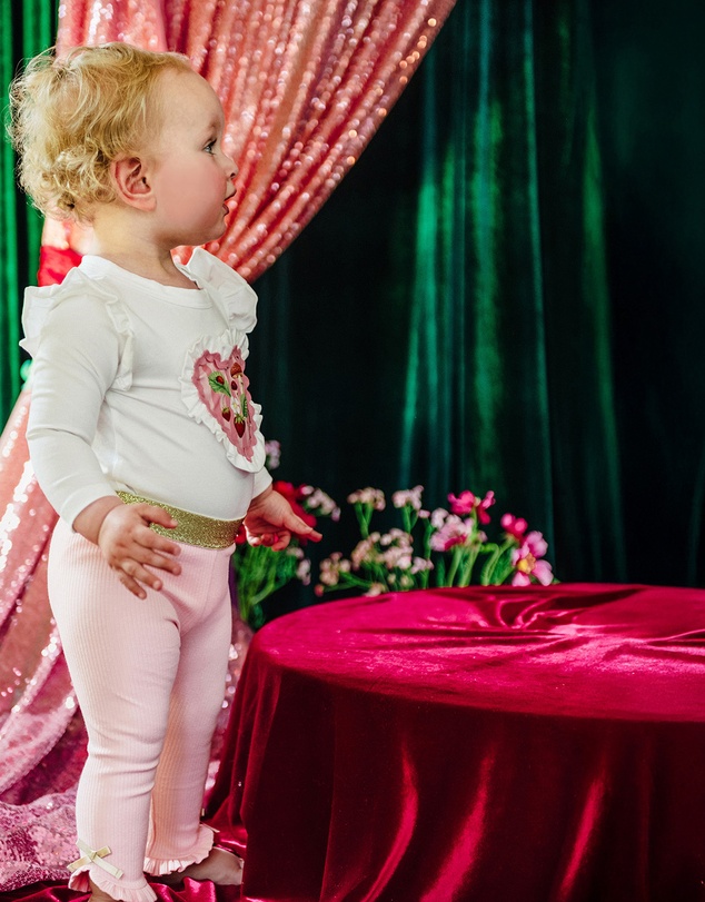 Fleur Harris - 'Days of Enchantment' Frill Legging in Pink