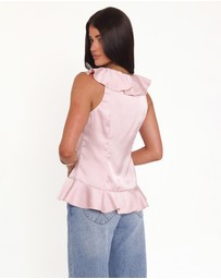 Petal & Pup - Orelia Ruffle Front Top - Pink