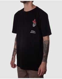 Fallen Footwear - Mens Roses T-Shirt Black