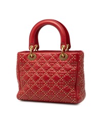 Pre-Loved by Azura Reborn - Pre-Loved Medium Lambskin Cannage Studded Supple Lady Dior