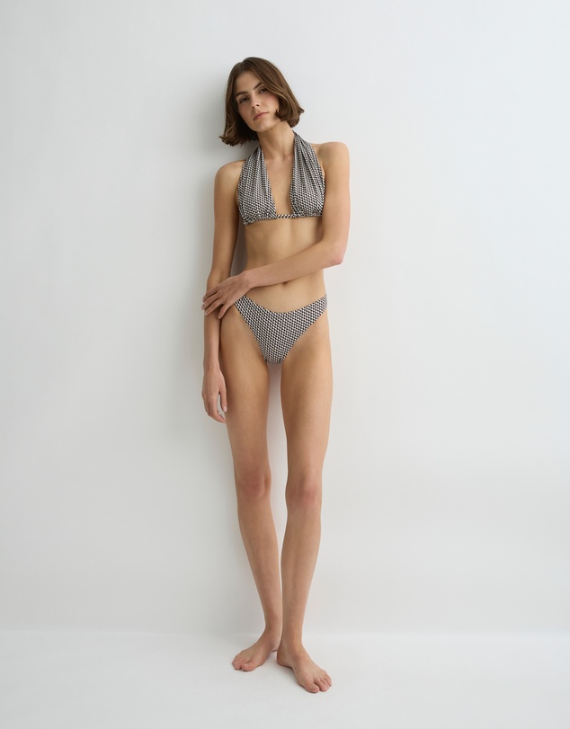 BONDI BORN - Isabella Bikini Top - Mocha Dot (Embodee™)