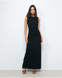 AERE - Raven Lace Jersey Maxi Dress