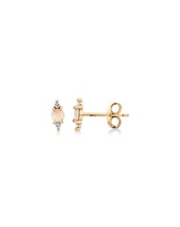 Michael Hill - Stud Earrings with Opal & Diamonds in 10kt Yellow Gold