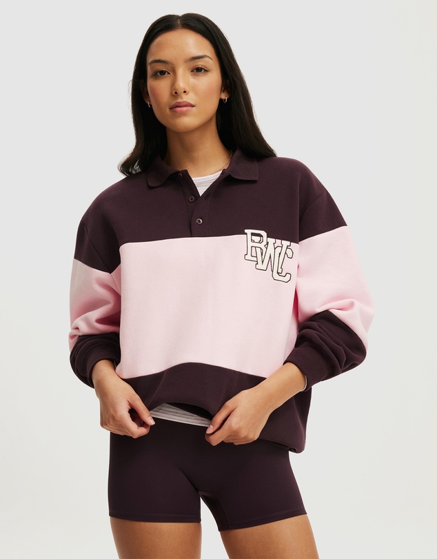 Cotton On Body Active - Plush Graphic Rugby Sweatshirt