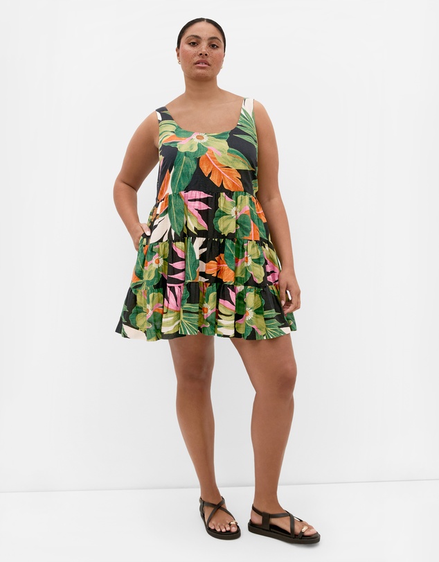 City Chic - Paradiso Print Mini Dress