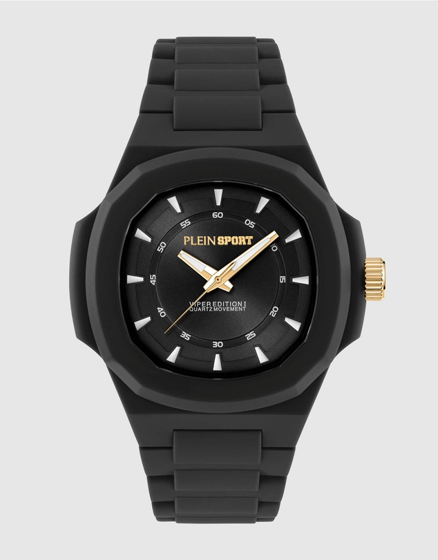 Plein Sport - VIPER EDITION I 42mm Black Dial and Black Silicone Strap
