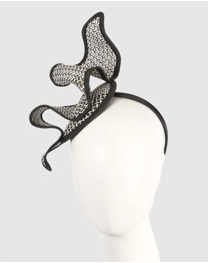 Max Alexander - Black and White Derby Day Racing Fascinator