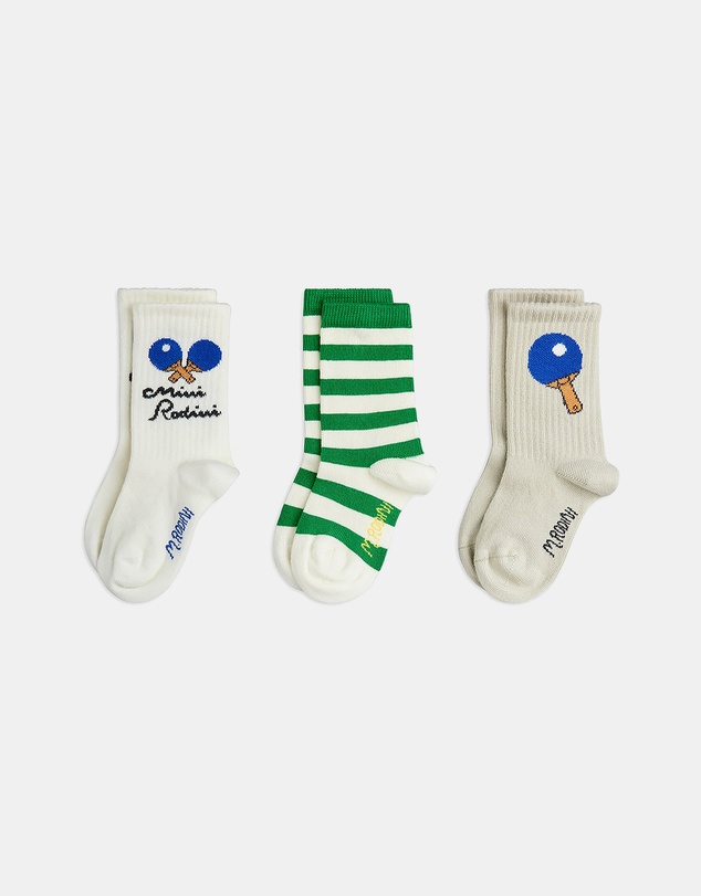 Mini Rodini - 3-Pack Table Tennis Socks - Babies-Teens