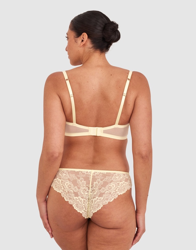 Bras N Things - Bethany Push Up Bra-Light Yellow