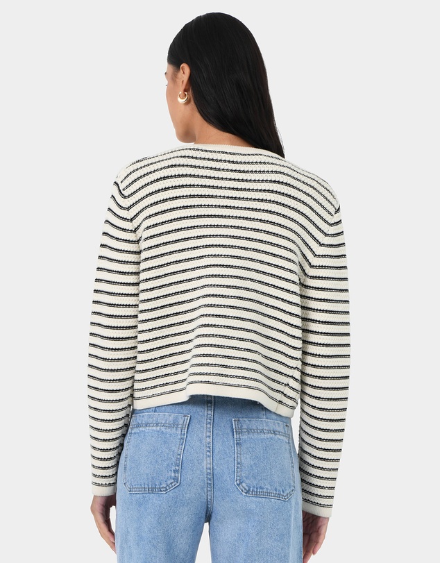 Forcast - Hollis Texture Stripe Cardigan