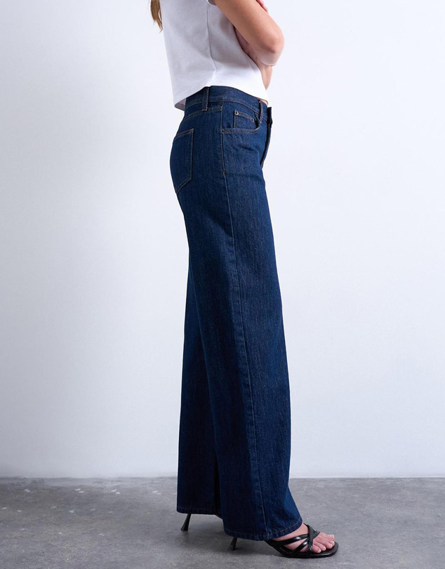 TOPSHOP - Ember LR Wide Deinm Jeans DB Noos