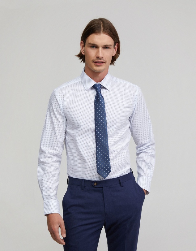 Oxford - Beckton Cotton Dotted Shirt