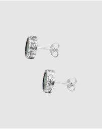 Haze & Glory - ICONIC EXCLUSIVE - Earrings Men Turquoise Disc Stud 925 Sterling Silver