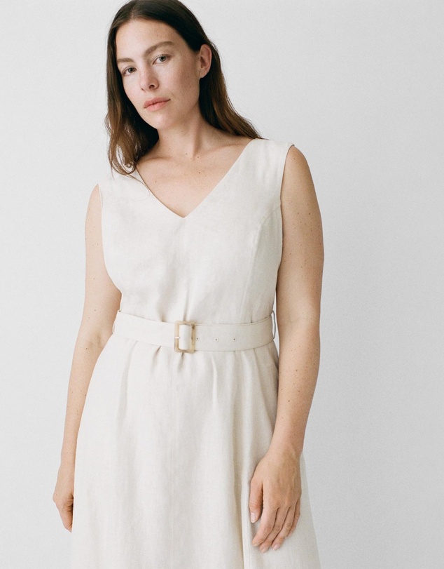 M.N.G - Laura Belt Linen Dress