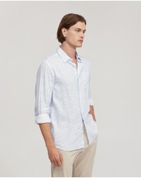 Oxford - Holloway Linen Blend Printed Shirt