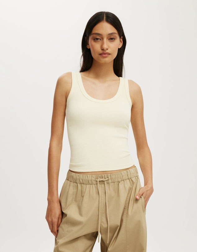 Cotton On - Blake Rib Scoop Tank