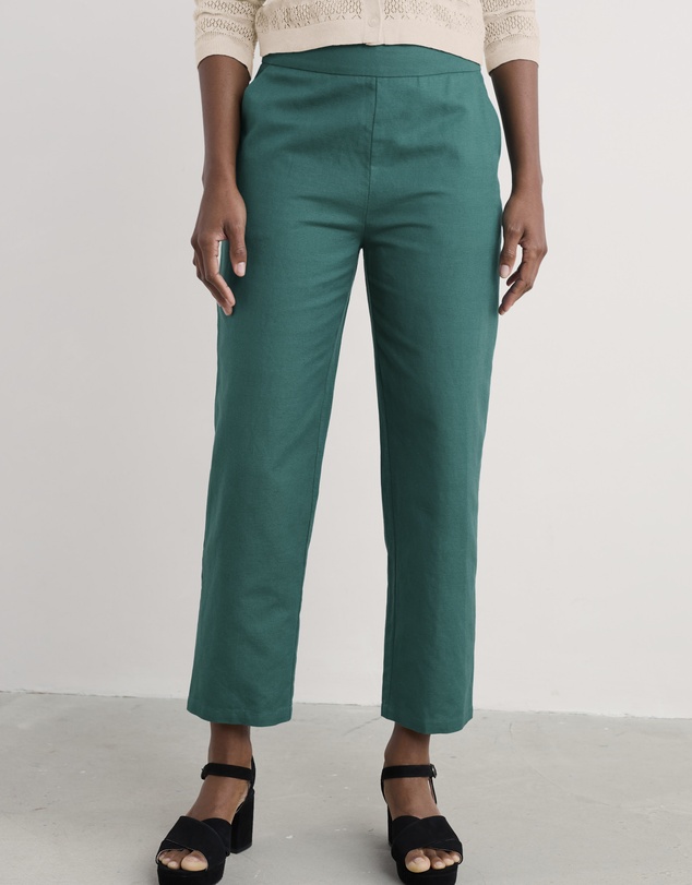 Seasalt - Seasalt Cornwall Green Westlin Straight Leg Suit Trousers