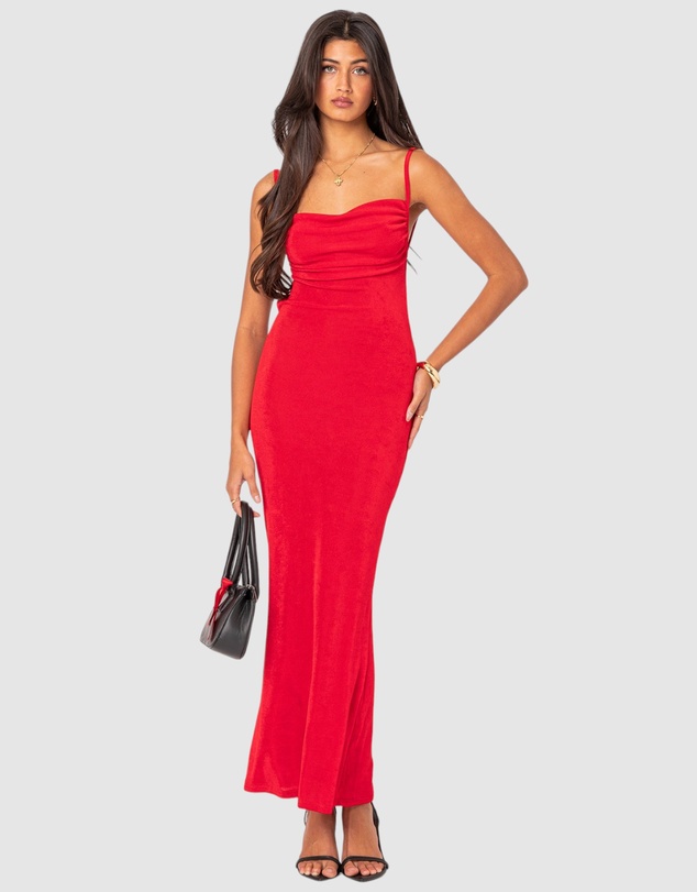EDIKTED - Clea Open Back Maxi Dress