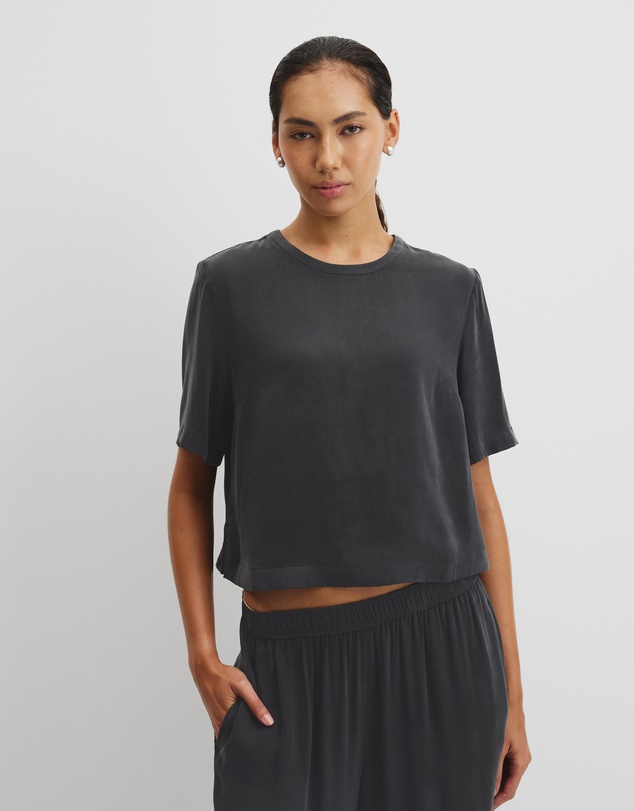 Country Road - Short Sleeve Cupro Woven T-shirt