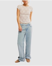 Free People - Ready To Go Lace Tee