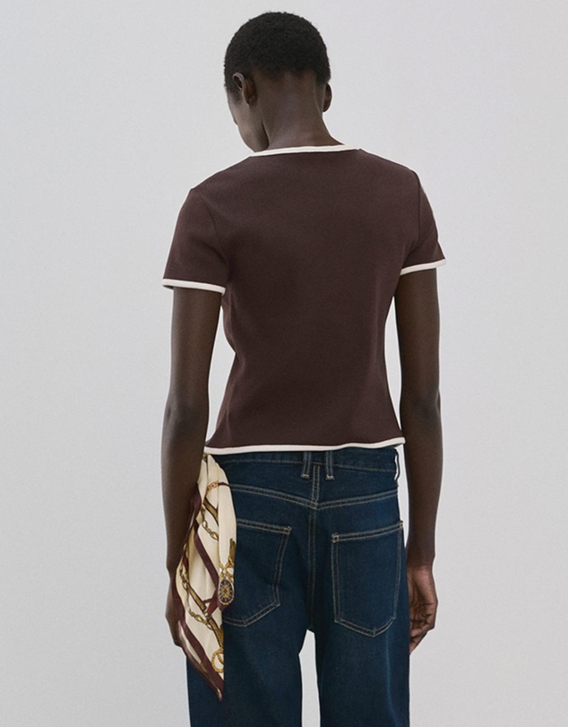 M.N.G - Buttoned Cotton T-Shirt