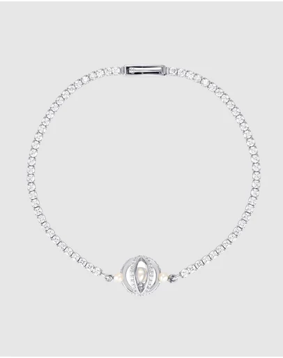 Georgini - Majesty Freshwater Pearl And Cubic Zirconia Bracelet Silver