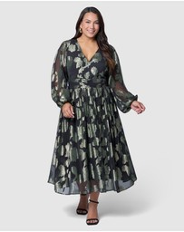 Pink Dusk by Curve Project - Secrets Metallic Maxi Dress