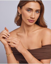 Zoe Olivia - 9K Gold Padlock & Chain Bracelet