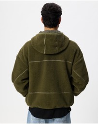 Worship - Line Stepper Hooded Sherpa Jacket