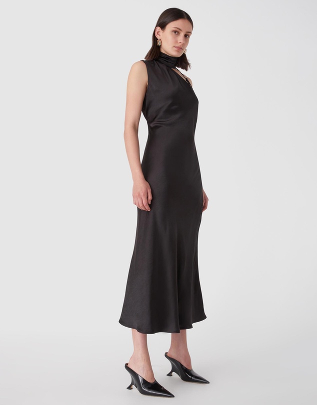 MISHA - Elania Satin Midi Dress