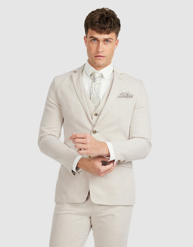 Tarocash - Jae Slim Linen Suit Jacket