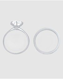Elli Jewelry - Ring Set Crystal 925 Sterling Silver