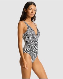 Sea Level Australia - Zebralis Scoop Back Panel Line One Piece