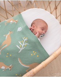 Living Textiles - Australiana Jacquard Blanket - Kangaroo