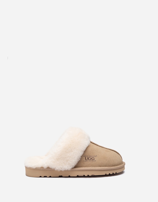 Ozwear Connection Uggs - Ugg Slippers Premium Australia Sheepskin Unisex Scuffette Suede