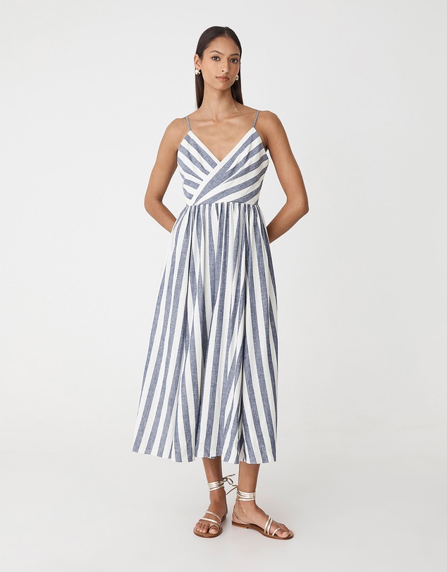 Forcast - Ikaria Linen Crossover Dress