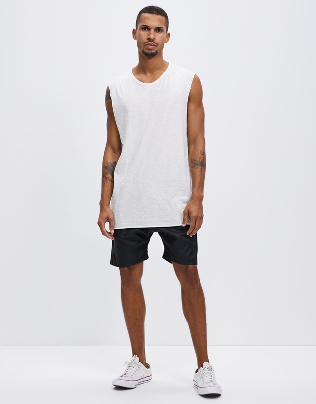 Surrounded By Ghosts - The Obsidian Coated Canvas Drawstring Shorts