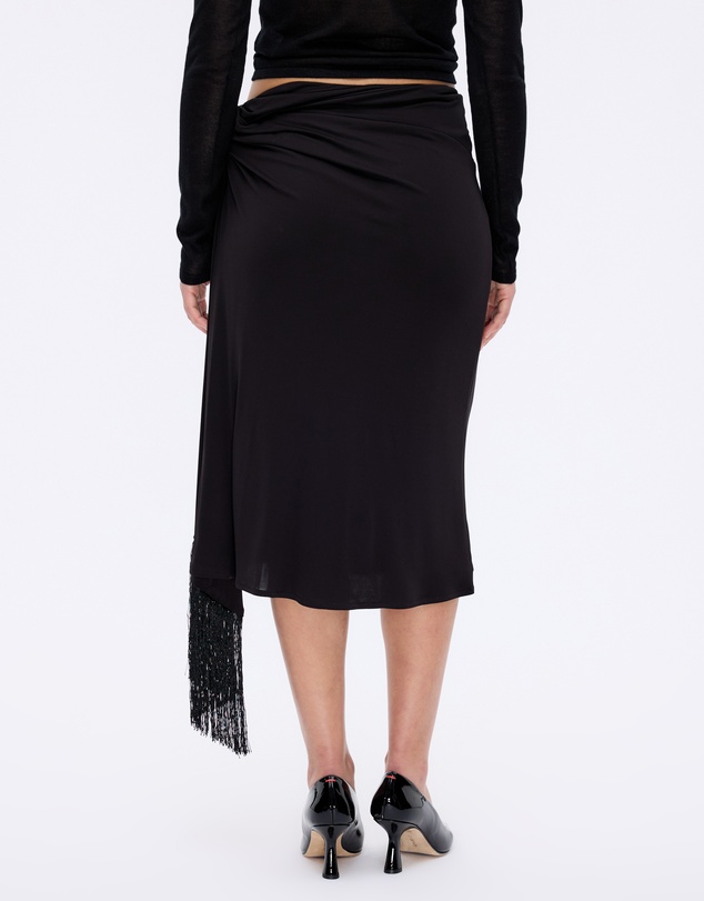 Minima Esenciales - Auden Jersey Fringe Midi Skirt