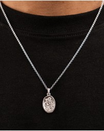 Dower & Hall - Men's St. Christopher Talisman Necklace In Sterling Silver