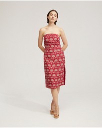 Oxford - Scala Strapless Printed Dress
