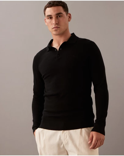 Calvin Klein - Merino Wool Polo Jumper
