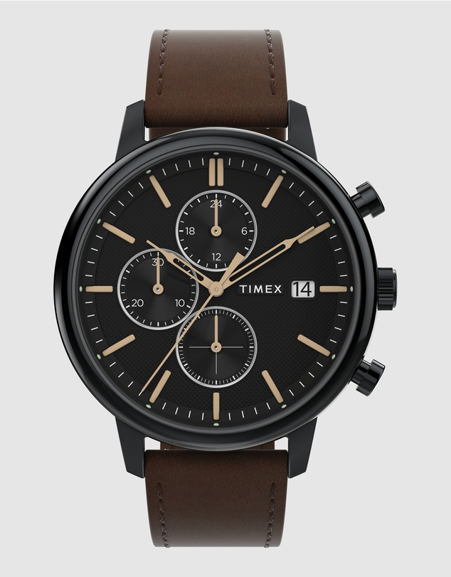 TIMEX - Timex Chicago 45mm Black-Tone Multifunction Watch