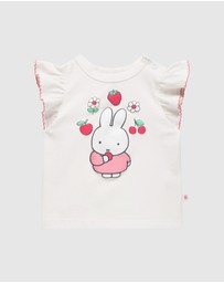 Kynd Baby - Miffy Frill Tee in Snow White